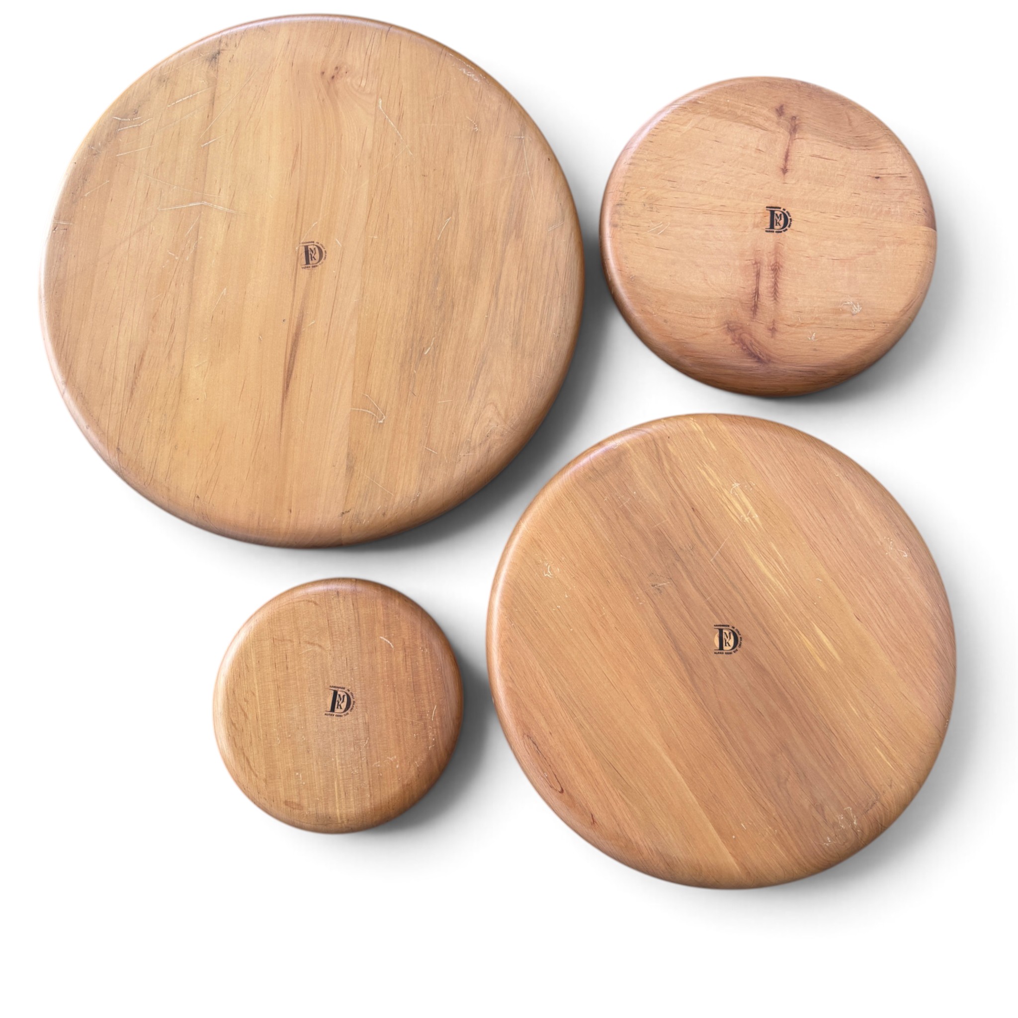 Set di quattro ciotole in legno Ingo Knuth per DMK, anni ’80