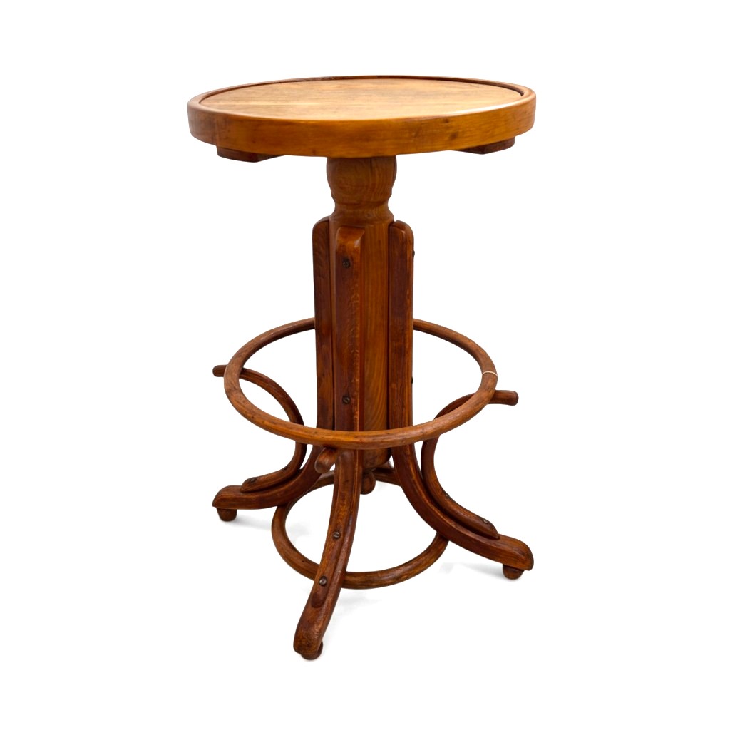 sgabello in legno vintage regoalbile in stile thonet